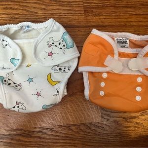 Set of two Velcro Cloth Diaper Covers
